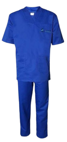 casaque et pantalon bleus